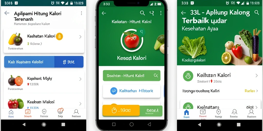 Tampilan antarmuka aplikasi Hitung Kalori 33L yang informatif.