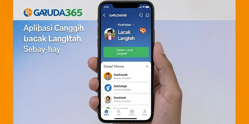 Tampilan antarmuka GARUDA365 menunjukkan pelacakan langkah yang akurat.