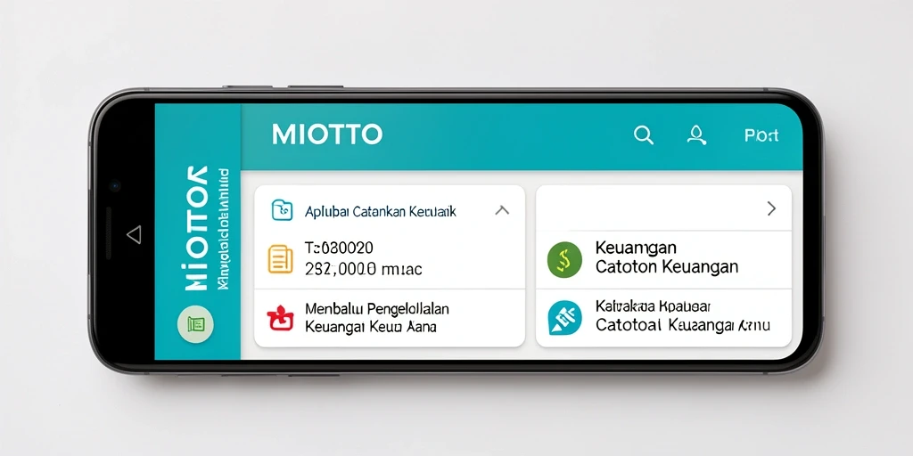 Tampilan antarmuka MIOTOTO yang sederhana dan menarik.
