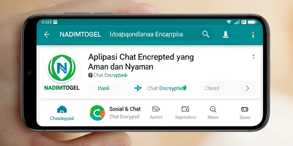 Antarmuka aplikasi NADIMTOGEL yang menampilkan fitur Chat Encrypted.