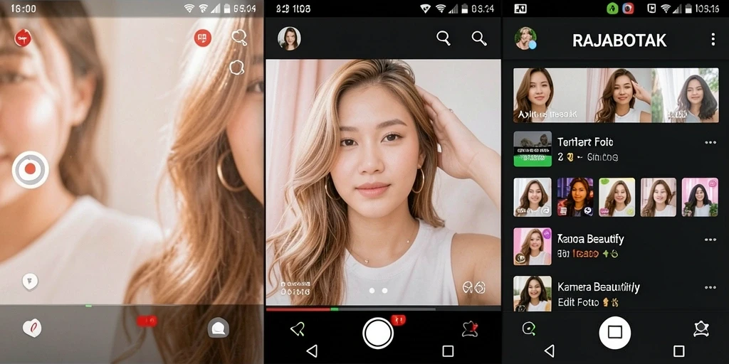 Tampilan antarmuka RAJABOTAK yang intuitif dan menarik untuk edit foto.