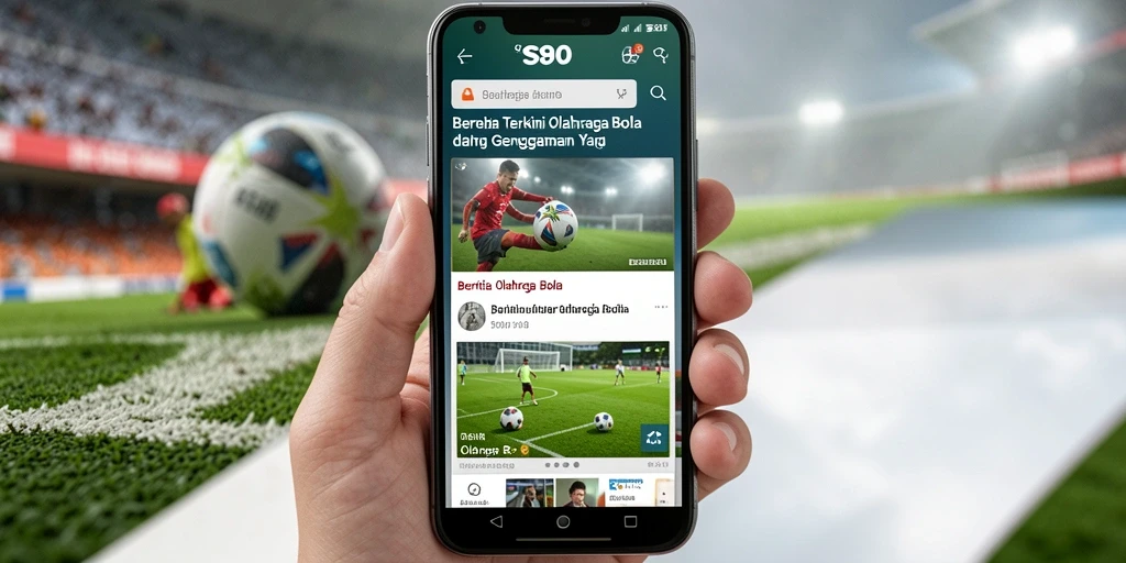 Antarmuka S80 yang ramah pengguna untuk berita olahraga bola.