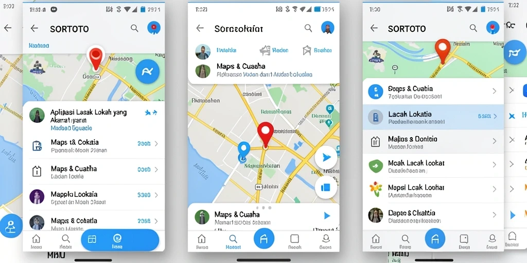 Antarmuka SORTOTO yang menunjukkan fungsi pelacakan lokasi secara real-time.
